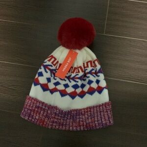 Joe Fresh boys' Red and Blue Patterned Beanie